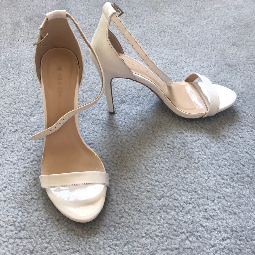 White Strappy Heels